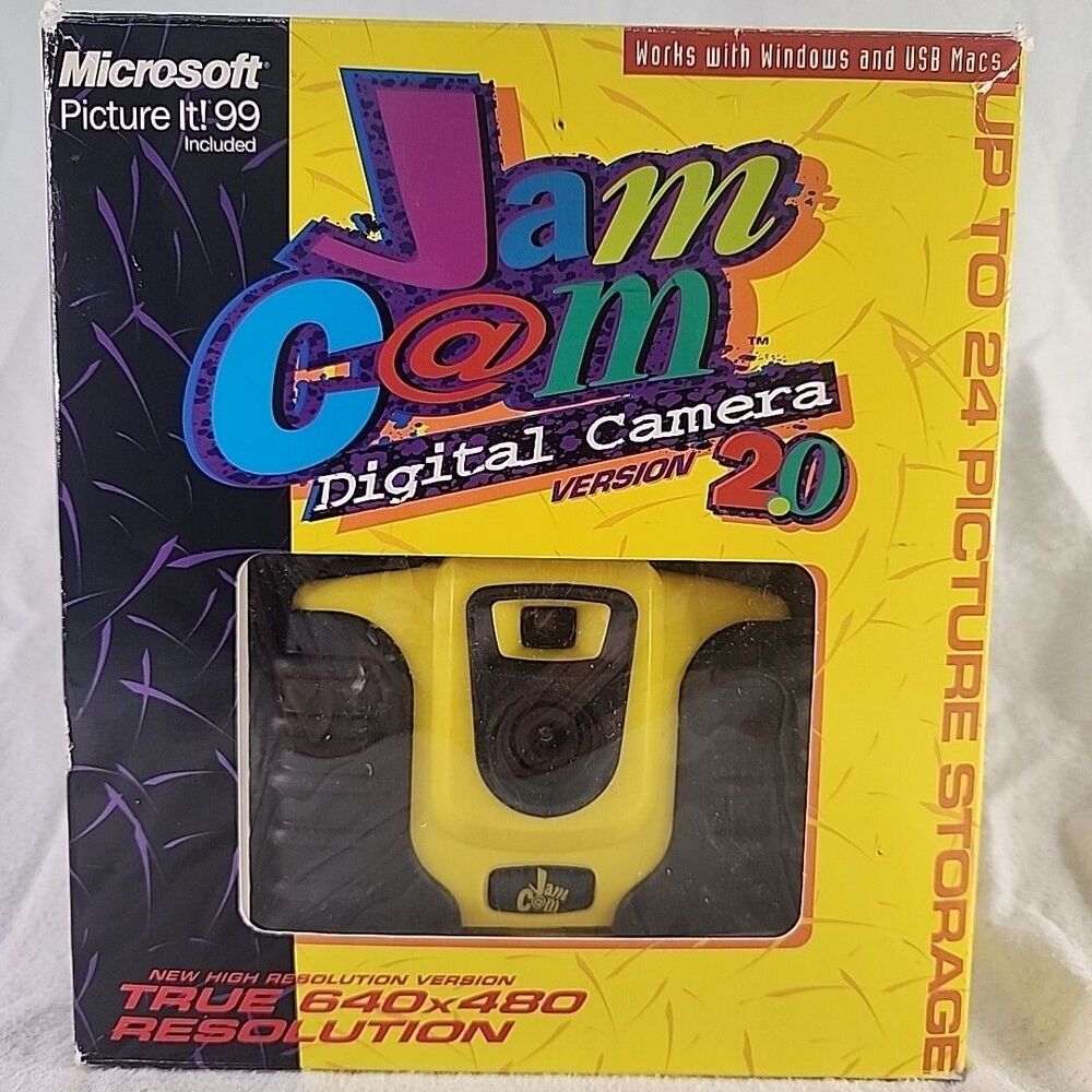 Digital Camera Jam Cam 2.0 KB Gear Vintage Microsoft Picture It 1999 New Open